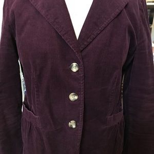 Talbots Deep Purple Corduroy Jacket